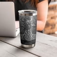 thumbnail image 4 of 20oz Viking Gifts for Men, Norse Mythology Gifts, Valentines Day Gifts for Him, Dad, Son, Husband, Unique Birthday Gifts for Men, American Viking Tumbler Cup, Travel Coffee Mug with Lid, 4 of 6