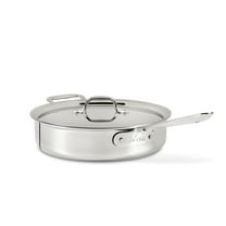 All-Clad D3 Stainless 3-ply Bonded Cookware, Saute Pan with lid, 4 quart