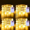 thumbnail image 1 of Guirnalda de luces YZhouD a pilas (2 unidades, 5 m, 50 LED, alambre de cobre plateado, luces brillantes para Halloween, Navidad, dormitorio, interior, exterior, boda, dormitorio, decoración (blanco, 1 of 7