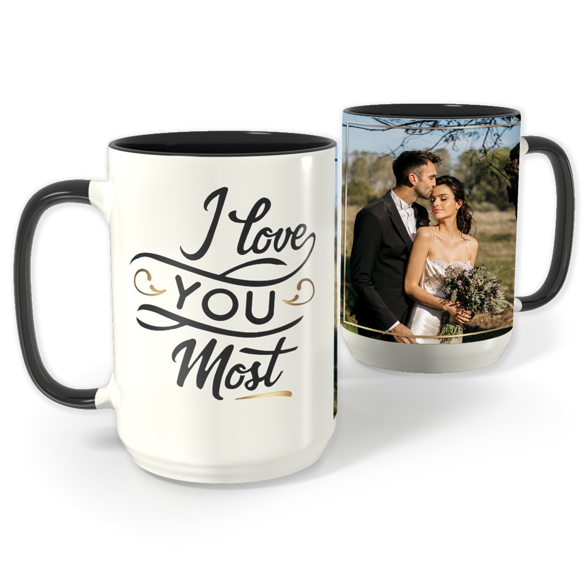 Black Photo Mug 15 oz