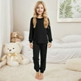 thumbnail image 2 of Byoo Big Girl Outfit Set Ribbed Solid Long Sleeve Pullover Top Pants Knitted Sleepwear Soft Breathable Homewear, 2 of 4