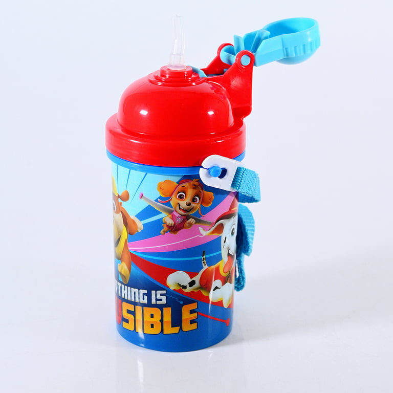 Nickelodeon Paw Patrol Kids Water Bottle Canteen with Pop Up Lid and  Carrying Strap BPA Free Plastic 12oz