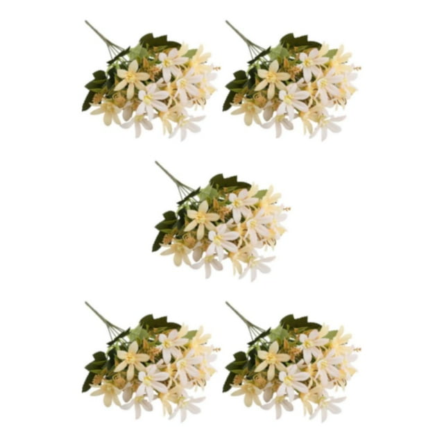 Transemion 1/2/3/5 Realistic Appearance Artificial Flower Low Maintenance For Life Elegant Mini Lily5 5PCS