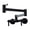 Matte Black, variant on Wall Mount Pot Filler Faucet 3 Handle Kitchen Sink Faucet Swing Arm Folding Spout Mixer Faucet, Matte Black ,Bar Laundry RV Farmhouse