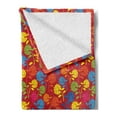 thumbnail image 2 of Flower Soft Flannel Fleece Throw Blanket, Colorful Blooming Daisies on a Warm Colored Background Rainbow Wildflower Pattern, Cozy Plush for Indoor and Outdoor Use, 70" x 90", Multicolor, by Ambesonne, 2 of 5