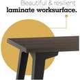 thumbnail image 4 of Orison 27x57 Mid Century Modern Metal Desk - Black / Trail Walnut, 4 of 11