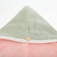 thumbnail image 4 of Unique Bargains 1pc Water-absorbent Double Layer Hair Towel 9.84"x 25.59" Green, Pink, 4 of 5
