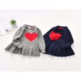 thumbnail image 4 of MesaSe Robe Chandail Tricotée pour Tout-Petits Filles de la Saint-Valentin Cœur Haut d'Automne Jupe Gris 2-3 Ans, 4 of 5