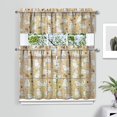 thumbnail image 2 of Kitchen Curtains 36 Inch Short - 3 Panel Set with Cute Cat Paw Pattern, Rod Pocket Window Curtain, 100% Polyester for Pet Lovers Farmhouse, Cafe, Kitchen, Bedroom, Easy Wash, 2 of 6