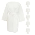 thumbnail image 1 of 6 Pcs Disposable Bathrobe Salon Robe Smocks Cotton Bath Robes Shower Robe Body Wraps For Women Men Spa Salon Beauty Sauna Bath Tanning, 1 of 8