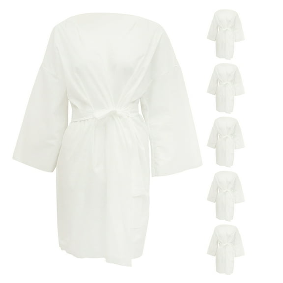 6 Pcs Bathrobe Miss Women's 30.00X23.00X0.20CM White