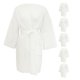 thumbnail image 1 of 6 piezas Albornoz desechable Bata de salón Batas de baño de algodón Bata de ducha Envolturas corporales para mujeres Hombres Salón de spa Belleza Sauna Baño Bronceado, 1 of 6