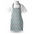 thumbnail image 4 of Tropical Apron, Graphical Illustration of Hawaiian Leaves Exotic Foliage, Unisex Kitchen Bib with Adjustable Neck for Cooking Gardening, Adult Size, Pale Seafoam Pale Pink, by Ambesonne, 4 of 4
