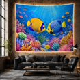 thumbnail image 6 of Tropical Fish in Vibrant Coral Reef with Sunbeams, Serene Illustration for Ocean Lovers, Underwater Scene Art, Housewarming Gift Tapestry Wall Hanging for Bedroom and Living Room, 6 of 7