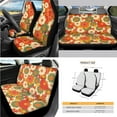 thumbnail image 2 of Yuyamidu 14 Pack Hippie Flower Car Seat Cover Set for Women Steering Wheel Cover Seat Belt Pad Garbage Bag Rearview Mirror Cover Armrest Seat Box Cover Handbrake Cover Set Car Coasters, 2 of 7