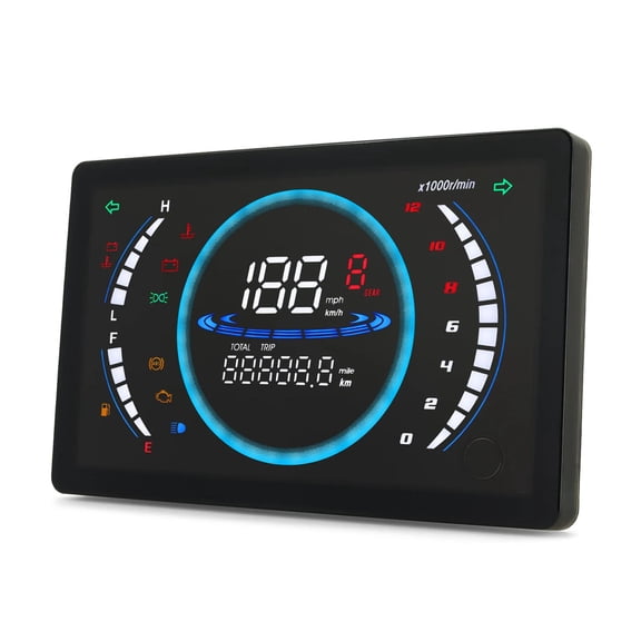 Motorcycle Digital Speedometer Odometer Flat Panel Design 199km/h Ranging RPM Odometer Aluminum Alloy