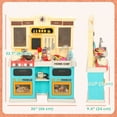 thumbnail image 3 of Qaba Kids Kitchen Playset with Real Lights and Sounds, Green, 3 of 10