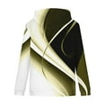 thumbnail image 5 of Miluxas Men's hooded bathroom light and shadow printed pullover long sleeved shirt Yellow, 5 of 6