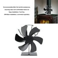 thumbnail image 4 of Ventilador De Estufa Con Alimentación De 5 Cuchillas, Termómetro Magnético, Material De aleación De Aluminio, Para Estufa De Chimenea, Estufa De Aceite De Carbón O Estufa De, 4 of 7