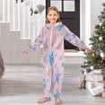 thumbnail image 6 of Soft Big Kids Onesie Pajamas Cozy Loose-Fit Jumpsuits for kids with Pockets for Christmas Lounge & Play Seashells and Bows, 6 of 8