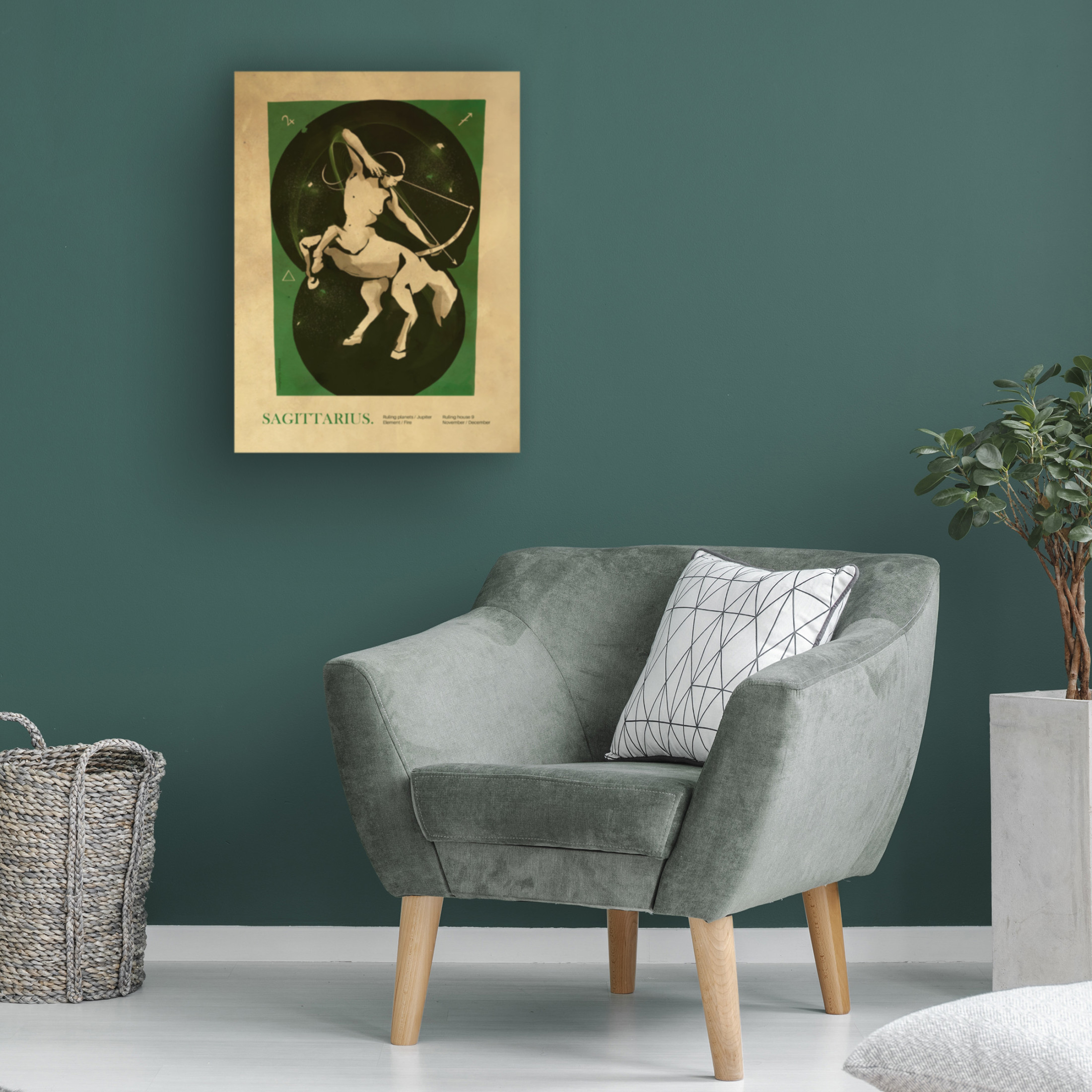 Trademark Fine Art Dionisis Gemos  Sagitarius print Canvas Wall Art