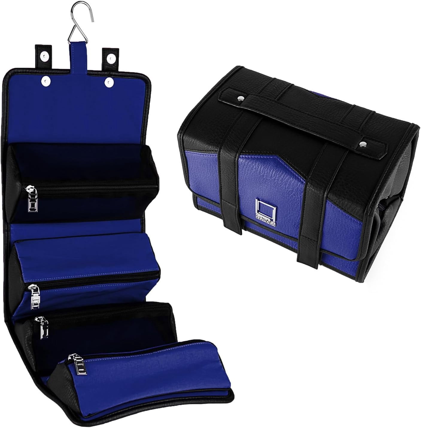 Compact Hanging Travel Toiletry Bag – Fold-Flat Organizer with Multiple Pockets, Water-Repellent Case for Travel & Everyday Use