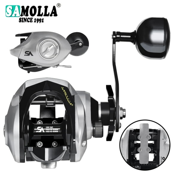 Large New Baitcasting Fishing Reel Saltwater Waterproof Sea Fishing 6.3:1 15KG Drag Catfishing Trolling Metal Base