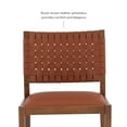 thumbnail image 3 of Linon Marshall Indoor Dining Chair, Brown Leather, 3 of 14