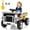 White, variant on Accreate Kids 12V Electric Dump Truck Ride-On, Remote Control, Lift Bed, Dual Motors, LED Lights, Shovel, USB/BT Music, for Toddlers 3-8 Years, 66 lbs Capacity