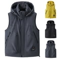 thumbnail image 5 of ZACPNCV Men's Winter Puffer Vest Sleeveless Warm Zipper Lightweight Jacket Vest with Removable Hood, 5 of 5