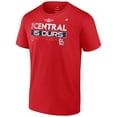 thumbnail image 2 of Men's Fanatics Red St. Louis Cardinals 2022 NL Central Division Champions Big & Tall T-Shirt, 2 of 4