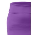 thumbnail image 3 of J. METHOD Women's Midi Skirt Stretch Knit Bodycon Slim Fit Office Elastic Waist Pencil Solid Skirts Made in USA NEWSK10 Purple L, 3 of 5