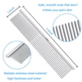 thumbnail image 3 of Ropo Dog Comb Tool For Removing Matted Fur - Pet Dematting Comb With Rounded Teeth And Non-Slip Grip Handle - Prevents Knots And Mats For Long And Short Haired Pets (Square Handle Silver), 3 of 5