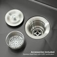 thumbnail image 2 of Acpouw Stainless Steel Kitchen Sink, 30″x19″ Single Bowl, Undermount HandmadeSink in Black, with US Standard Drain and Hook, SS-BL-05, 2 of 6