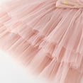 thumbnail image 7 of CUZIBR Toddler Girls Dress Lace Up Spaghetti Strap Sleeveless Big Bow Tiered Layered Solid Color High Waist Dresses Clothes,Pink,12-18 Months, 7 of 7