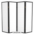 thumbnail image 7 of Red Lantern 5 ft. Tall Window Pane Shoji Screen - Black - 4 Panels, 7 of 7