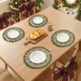thumbnail image 3 of Unique Bargains Set of 6 Round Farmhouse Placemats for Dining Table Decor Green, 3 of 6