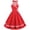 Red, variant on Elara Women's Vintage Polka Dot Swing Dress Short Sleeve Bow Neck Flared A-Line 50s Retro Party Dresses for Prom Wedding