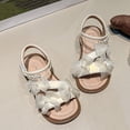 thumbnail image 3 of Eltusu Girls Sandals with Strap, Soft Sole No Slip Princess Open Toe Summer Sandals Beige Size 11.5(Little Kids), 3 of 7