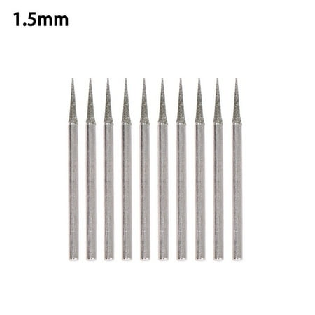 

10Pcs 1-4mm Diamond Grinding Head Burr Grinding Bit Point D Needle Carving Tool