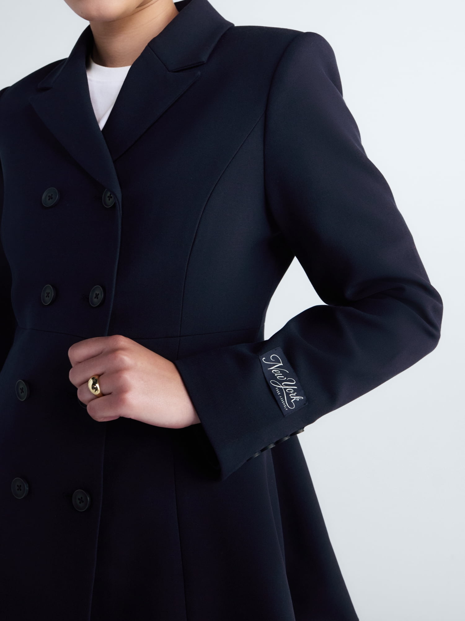 Free Assembly Women's Double Breasted Peplum Blazer, Sizes XXS-XXL
