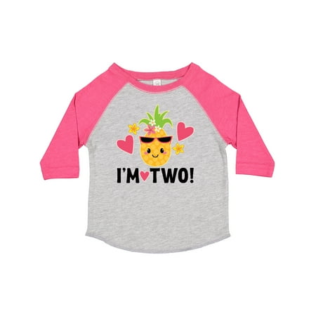 

Inktastic 2nd Birthday Pineapple Girls Hawaiian Gift Toddler Toddler Girl T-Shirt