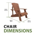 thumbnail image 3 of Lifetime Outdoor Polystyrene Adirondack Chair, Brown, 60064, 3 of 12