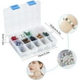 thumbnail image 6 of 1 Box 350Pcs+ Stone Beads Box Set Kits 10 Material 8mm Gemstone Round Beads 5 Styles Alloy Spacer Beads & Crystal Thread & Scissors for DIY Bracelet Jewelry Making, 6 of 7