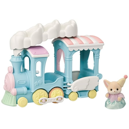 Calico Critters Floating Cloud Rainbow Train, Toy Train Vehicle for Dolls with Figure Included