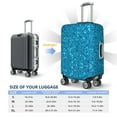thumbnail image 6 of Disketp Blue Glitter Elastic Travel Luggage Cover Travel Suitcase Protective Cover For Trunk Case Apply To 18''-32'' Suitcase Cover (Luggage not included)-Medium, 6 of 9