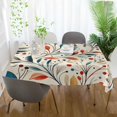 thumbnail image 3 of Yayeee Tablecloths 60" x 90" Rectangle Wrinkle Resistant Party Table Cover, Beige Whimsical Leaves, 3 of 8