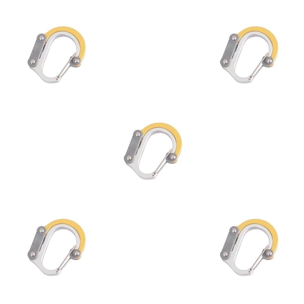 Yuarrent Mosquetón al aire libre aleación de aluminio plegable gancho de 360 grados bolsillo montañismo camping hebilla accesorios Type2 NO2