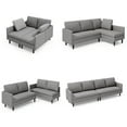 thumbnail image 7 of Sectionale Sofa Bed, Lofka L-Shaped Sleeper Convertible Couch and Sofa for Office, Living Room, Light Gray, 7 of 7