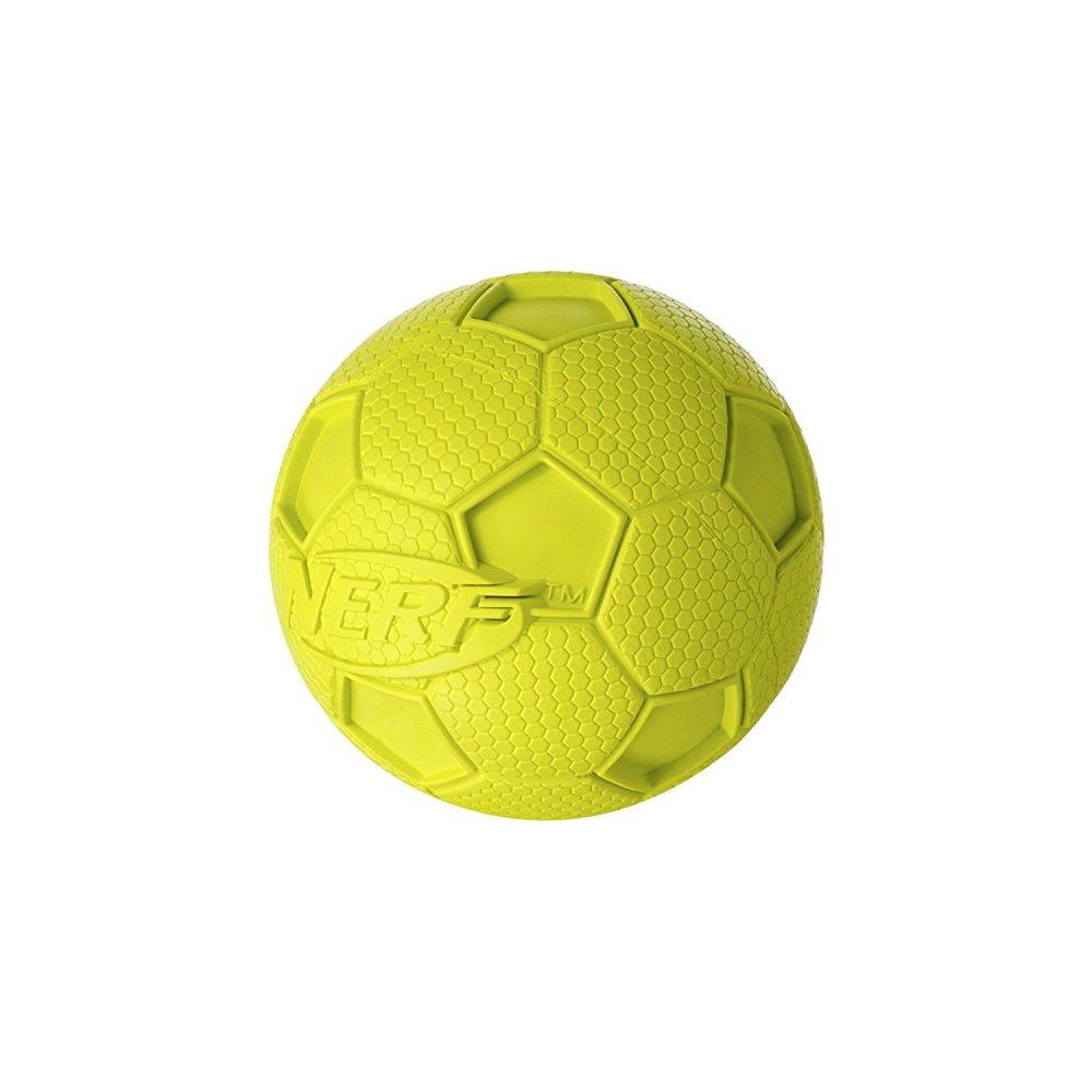 Nerf Dog 3.25in Soccer Squeak Ball Dog Toy Green